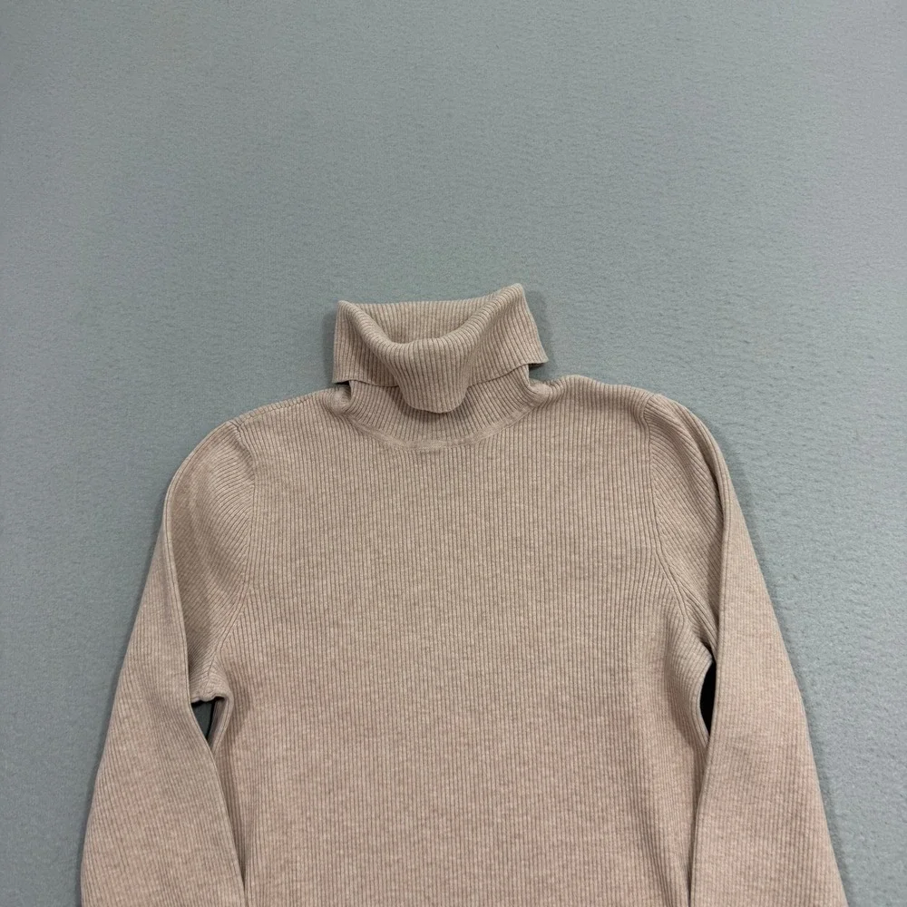 Lauren Ralph Lauren Sweater Women Large Turtleneck Ribbed Knit Pullover Vintage - Picture 2 of 11
